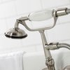 Kingston Brass CA21T8 3-3/8" Tub Wall Mount Clawfoot Tub Faucet with Hand Shower, Brushed Nickel CA21T8